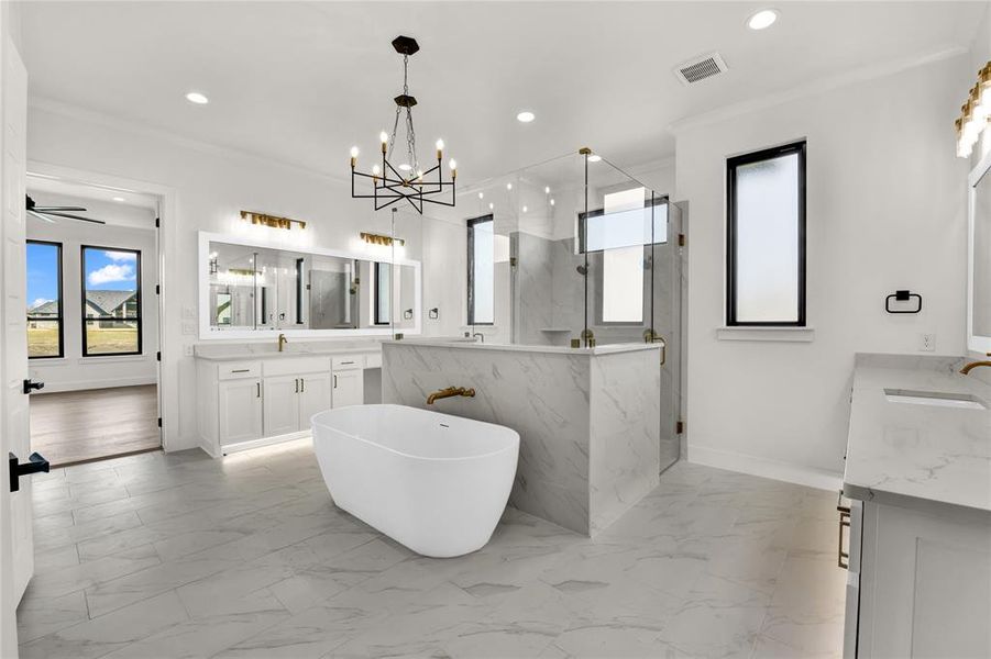 Furnished interior view inside a new home in , Aledo (Image 18).