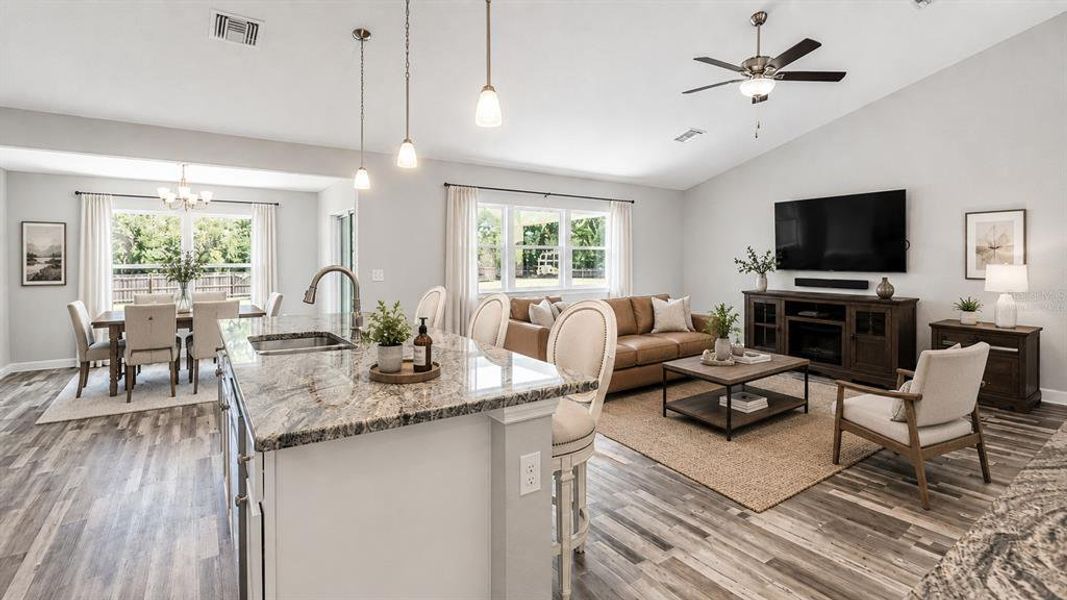 Furnished interior view inside a new home in , Ocala (Image 9). Furnished interior view inside a new home in , Ocala (Image 9).