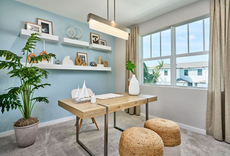 Representative furnished interior of a home built from the Hawthorn by Mattamy Homes in Forest – Townhomes, Greenacres (Image 8).