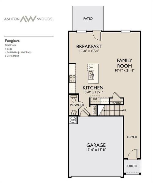 2D floor plan layout of this home in Leydenview, Mableton, GA (Image 5).