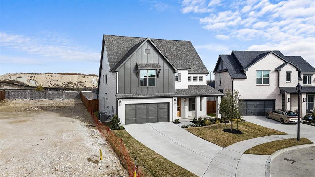 Front exterior of a new home in Aster Park, McKinney, TX, highlighting curb appeal (Image 1). Front exterior of a new home in Aster Park, McKinney, TX, highlighting curb appeal (Image 1).