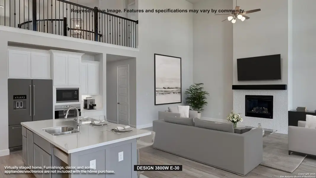 Furnished interior view inside a new home in Kallison Ranch 60', San Antonio (Image 3). Furnished interior view inside a new home in Kallison Ranch 60', San Antonio (Image 3).