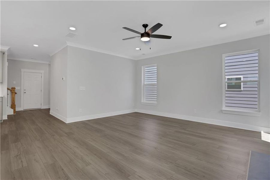Spacious, unfurnished interior of a new home in Villas at Dawsonville, Dawsonville (Image 41). Spacious, unfurnished interior of a new home in Villas at Dawsonville, Dawsonville (Image 41).