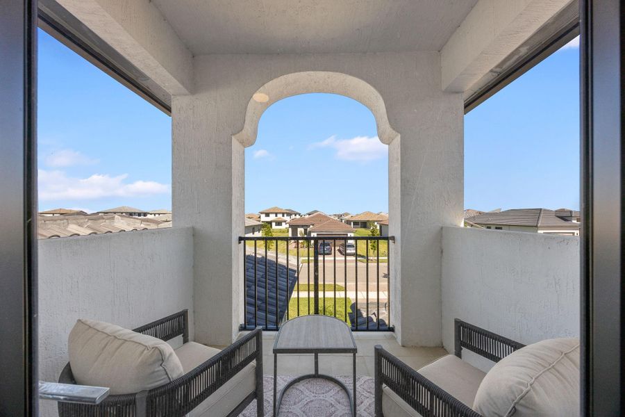 Balcony with a residential view