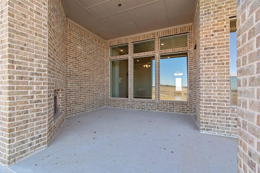 Patio | Concept 2915 at The Meadows in Gunter, TX by Landsea Homes