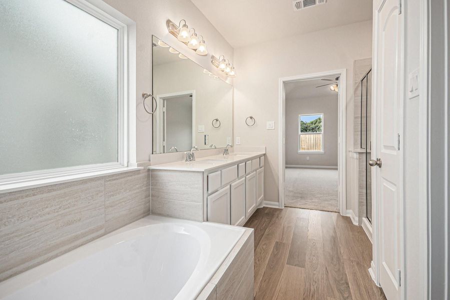 Furnished interior view inside a new home in , Bay City (Image 7). Furnished interior view inside a new home in , Bay City (Image 7).