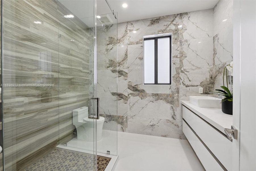 Furnished interior view inside a new home in , Miami (Image 21).