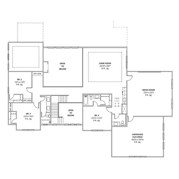 2D floor plan layout of this home in Capitol Hill, Anna, TX (Image 5).