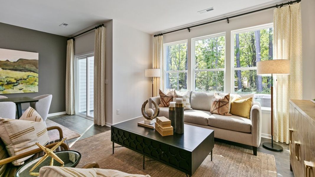 Representative furnished interior of a home built from the DENVER - TRADITIONS by D.R. Horton in Chapel Townes, Raleigh (Image 12).