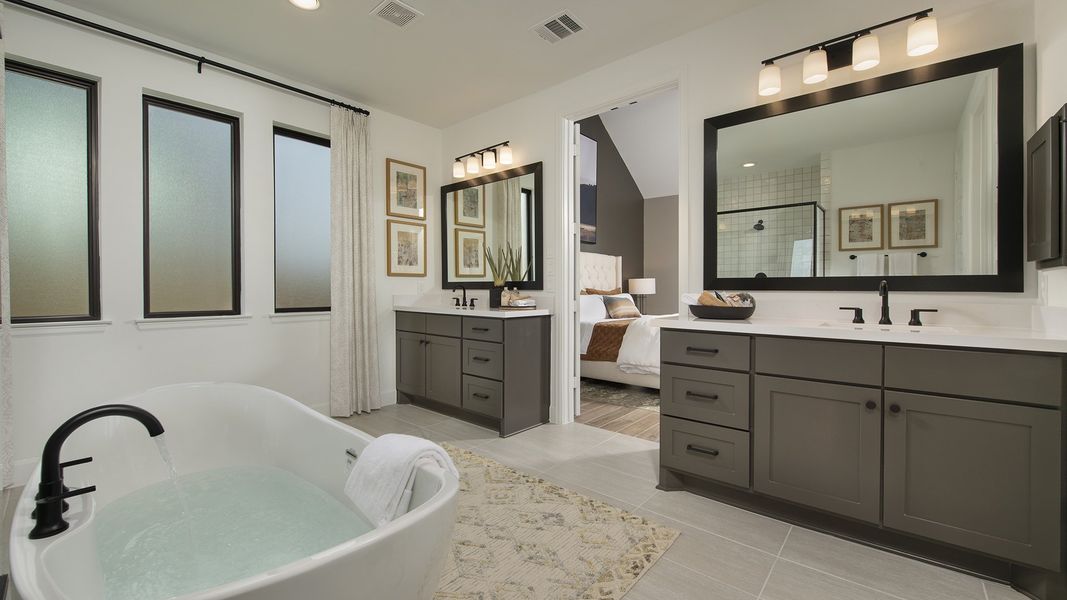 Furnished interior view inside a new home in Cross Creek West 55', Fulshear (Image 9). Furnished interior view inside a new home in Cross Creek West 55', Fulshear (Image 9).