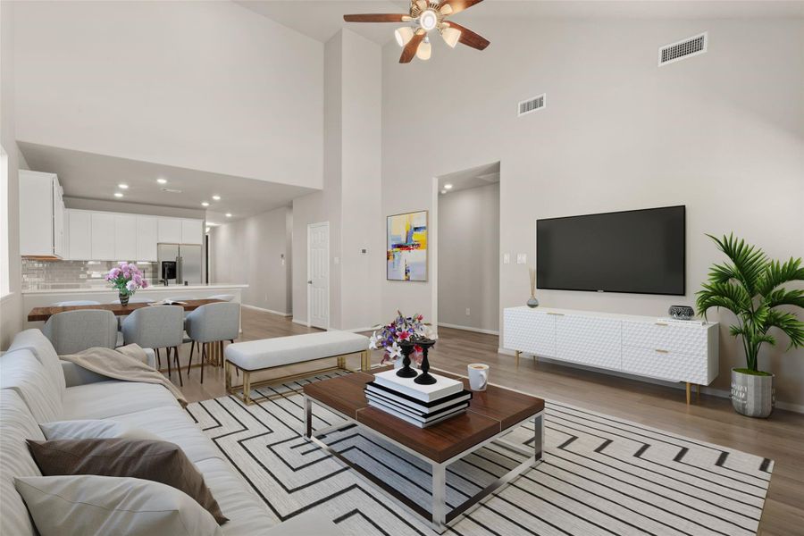 Furnished interior view inside a new home in Spring Creek Trails, Magnolia (Image 4).
