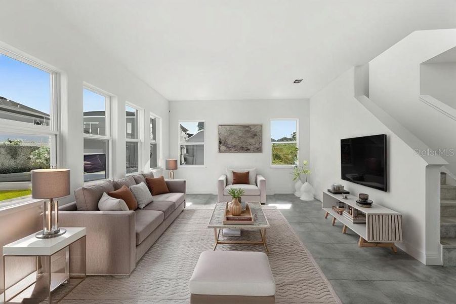 Furnished interior view inside a new home in , Orlando (Image 19).