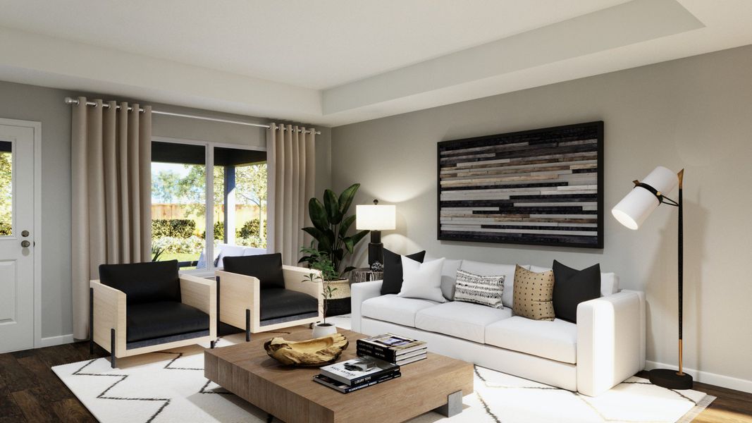 Representative furnished interior of a home built from the The Messina by Legend Homes in Granger Pines, Conroe (Image 10).