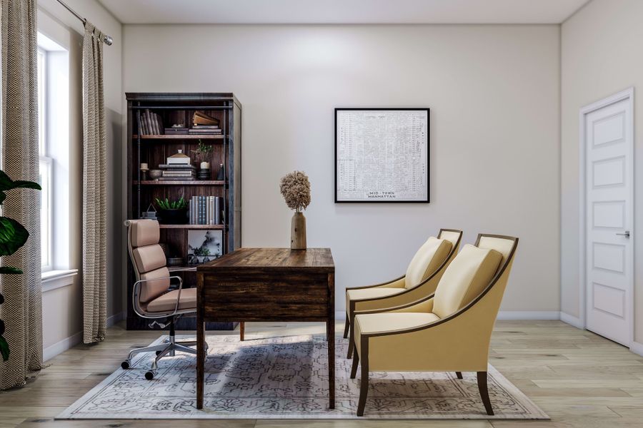 Representative furnished interior of a home built from the Aspen by Tri Pointe Homes in Lariat, Liberty Hill (Image 13).