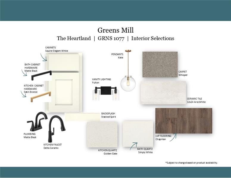 Sample of building materials used in homes in The Landing at Greens Mill, Columbia (Image 32). Sample of building materials used in homes in The Landing at Greens Mill, Columbia (Image 32).