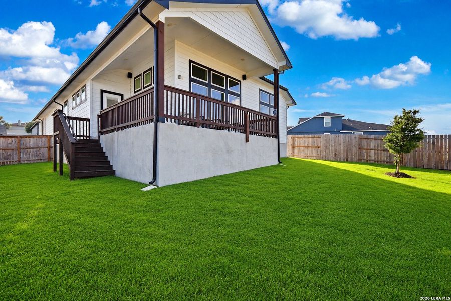 Exterior details and patio area of a home in Homestead, Schertz (Image 28). Exterior details and patio area of a home in Homestead, Schertz (Image 28).