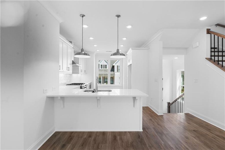 Furnished interior view inside a new home in Evanshire Townhomes, Duluth (Image 8).