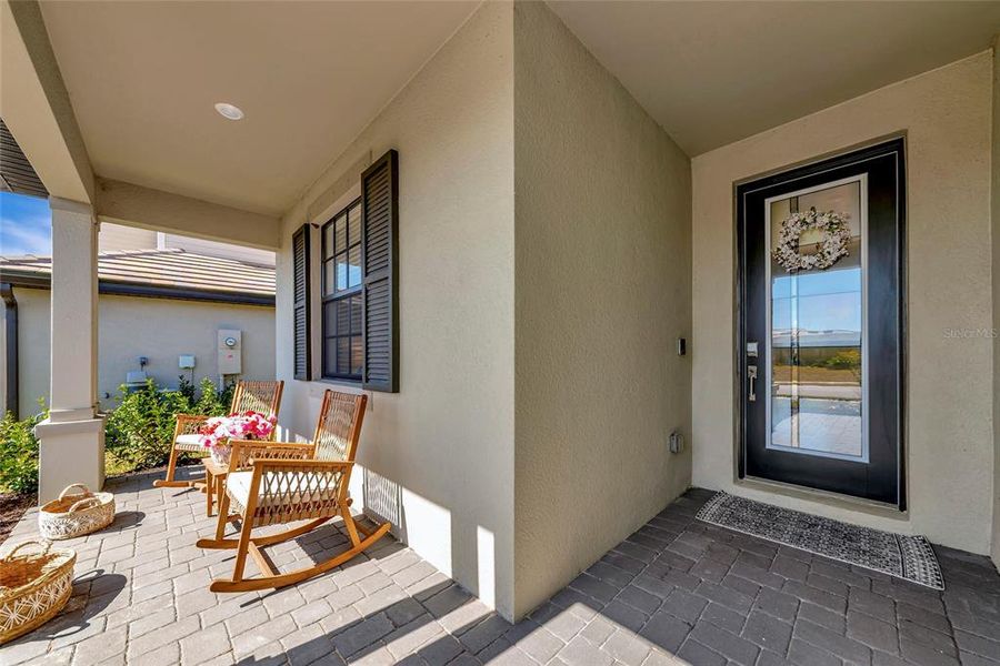 Exterior details and patio area of a home in Lorraine Lakes at Lakewood Ranch, Lakewood Ranch (Image 4).