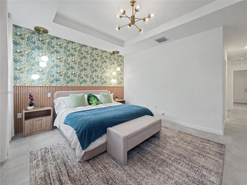 Furnished interior view inside a new home in , Miami (Image 19).