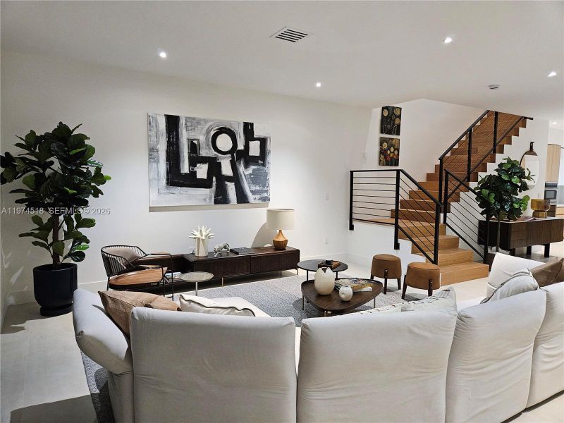 Furnished interior view inside a new home in , Miami (Image 7).