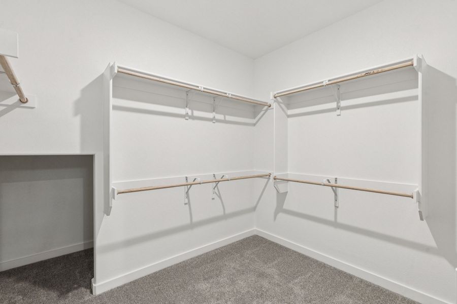 Primary Closet in the Winters home plan by Trophy Signature Homes – REPRESENTATIVE PHOTO