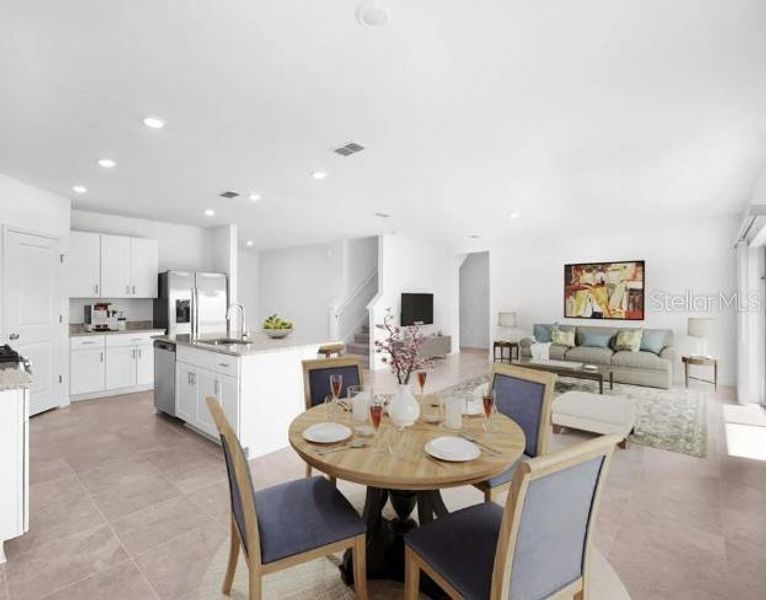 Furnished interior view inside a new home in Waterstone, Groveland (Image 10). Furnished interior view inside a new home in Waterstone, Groveland (Image 10).