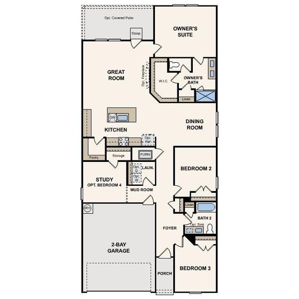 Thoughtfully planned layout showcases a seamless flow between main living spaces and quiet private quarters. Thoughtfully planned layout showcases a seamless flow between main living spaces and quiet private quarters.
