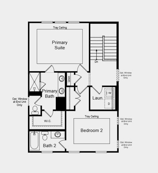 2D floor plan layout of this home in Rosewood Farm, Lawrenceville, GA (Image 5).