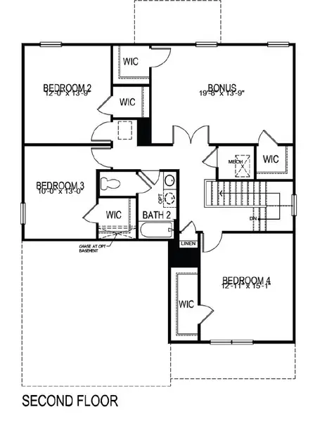 2D floor plan layout of this home in Woodglen, Piedmont, SC (Image 4).