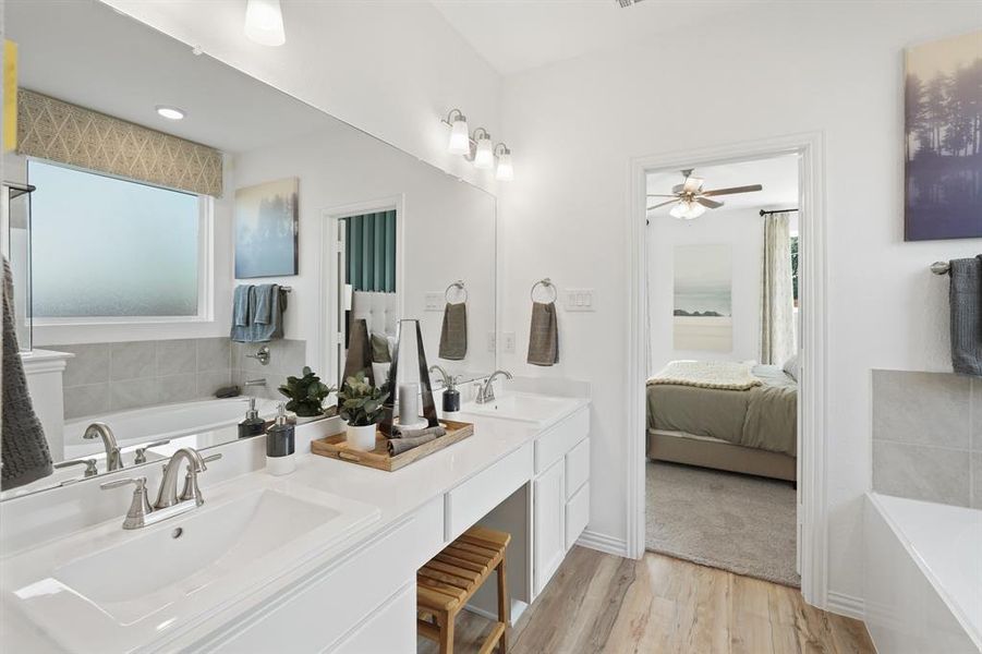 Furnished interior view inside a new home in Palmilla Springs 50s Sales Phase 2, Fort Worth (Image 13). Furnished interior view inside a new home in Palmilla Springs 50s Sales Phase 2, Fort Worth (Image 13).