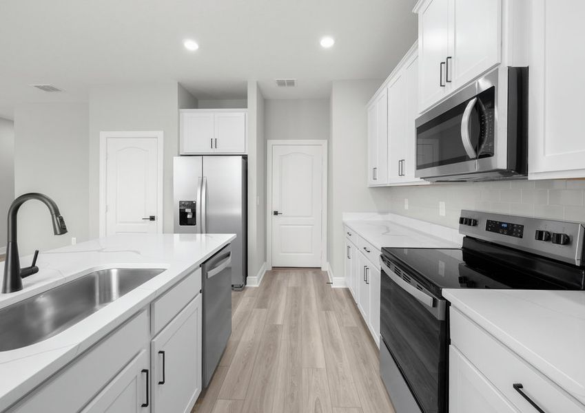 All stainless steel appliances are included