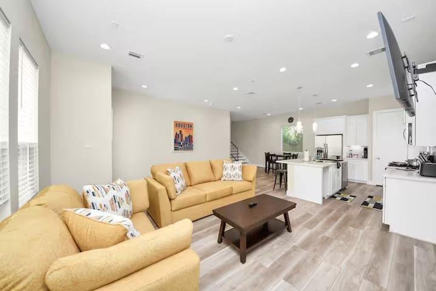 Natural light fills the open living area, giving you plenty of room to relax, host friends, or simply settle in after a long day.