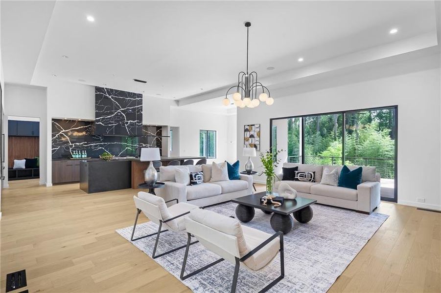 Furnished interior view inside a new home in , Atlanta (Image 39).