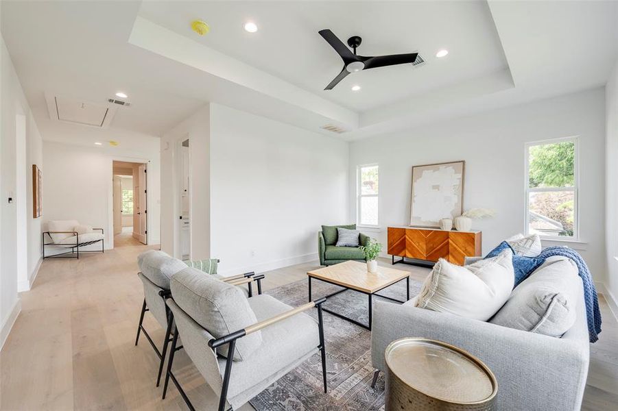 Furnished interior view inside a new home in , Dallas (Image 11).