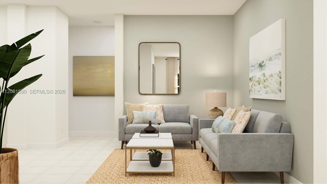 Furnished interior view inside a new home in Altamira, Homestead (Image 8).