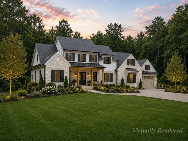 Front exterior of a new home in , Canton, GA, highlighting curb appeal (Image 16).
