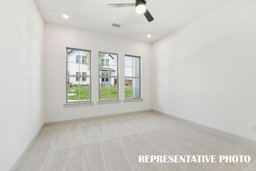Featuring a wall of windows, this peaceful and relaxing owner's suite is waiting for you to call it home! REPRESENTATIVE PHOTO Featuring a wall of windows, this peaceful and relaxing owner's suite is waiting for you to call it home! REPRESENTATIVE PHOTO
