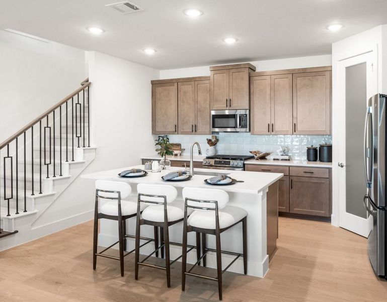 Furnished interior in a model home at Enclave 35s in Frisco (Image 13).