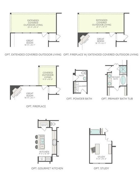 2D floor plan layout of this home in Lagos Reserve, Manor, TX (Image 4).
