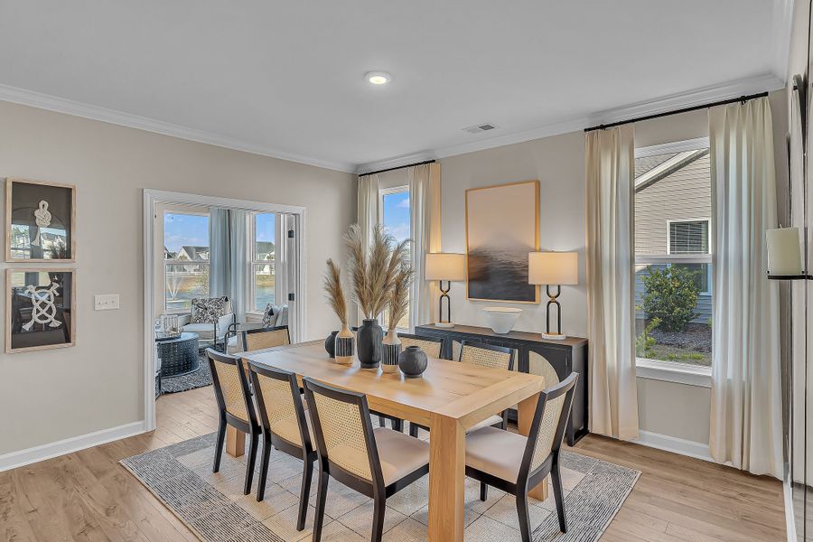 Furnished interior view inside a new home in Bridgewater - Shorehaven Village, Little River (Image 12).