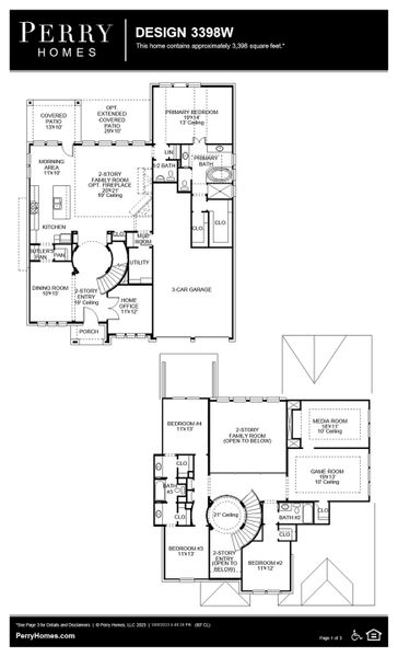 Floor Plan for 3398W