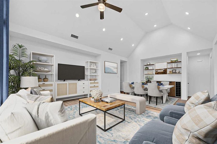 Family Room/Dining Area - Virtually Staged Family Room/Dining Area - Virtually Staged