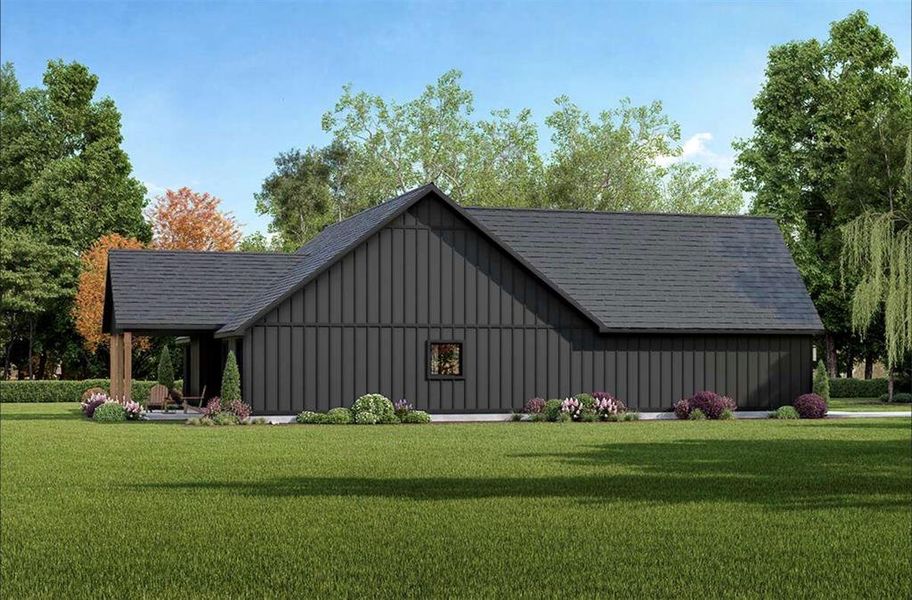 Front exterior of a new home in Oak Water Ranch, Granbury, TX, highlighting curb appeal (Image 12). Front exterior of a new home in Oak Water Ranch, Granbury, TX, highlighting curb appeal (Image 12).