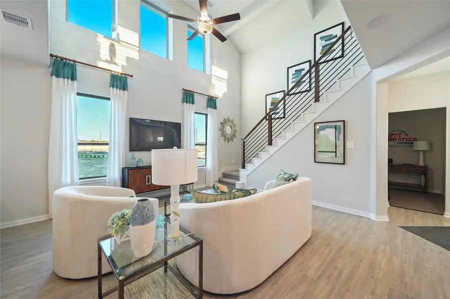 Furnished interior view inside a new home in Granger Pines, Conroe (Image 9).