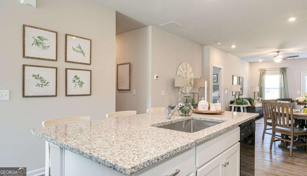 Furnished interior view inside a new home in The Cottages of Silvertown, Thomaston (Image 15).