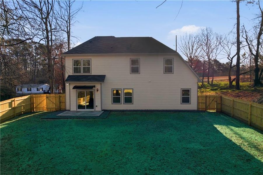 Exterior details and patio area of a home in , Acworth (Image 4). Exterior details and patio area of a home in , Acworth (Image 4).