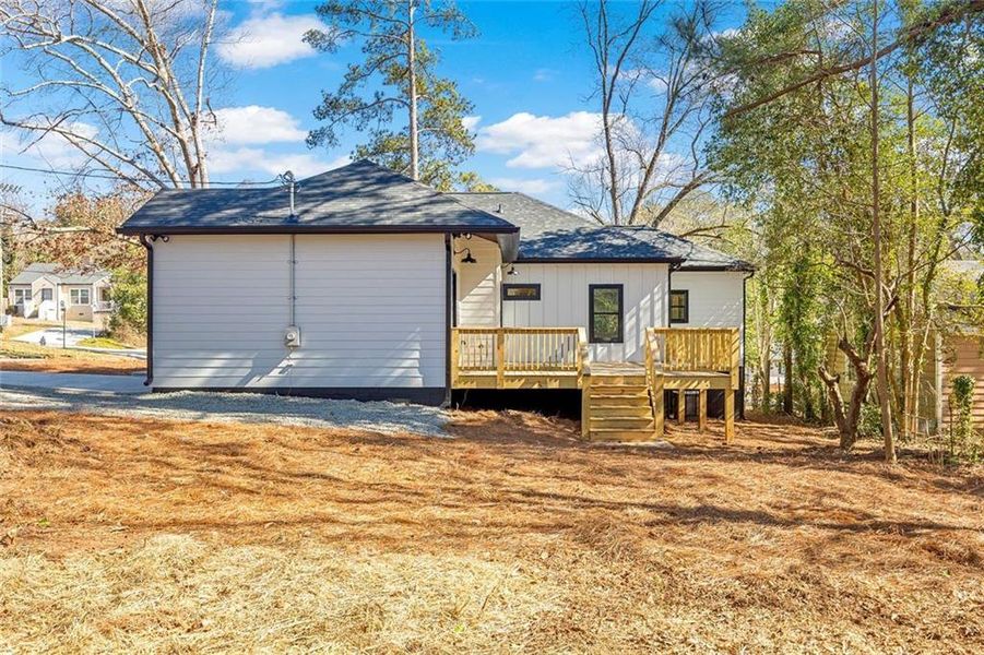 Exterior details and patio area of a home in , Atlanta (Image 4). Exterior details and patio area of a home in , Atlanta (Image 4).