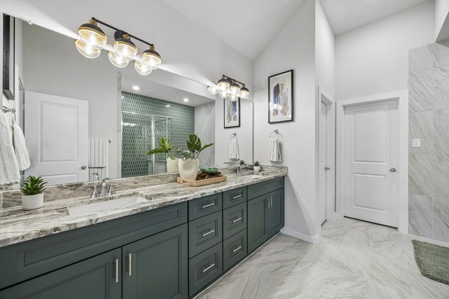 Furnished interior view inside a new home in Mercer Meadows, Royse City (Image 18).