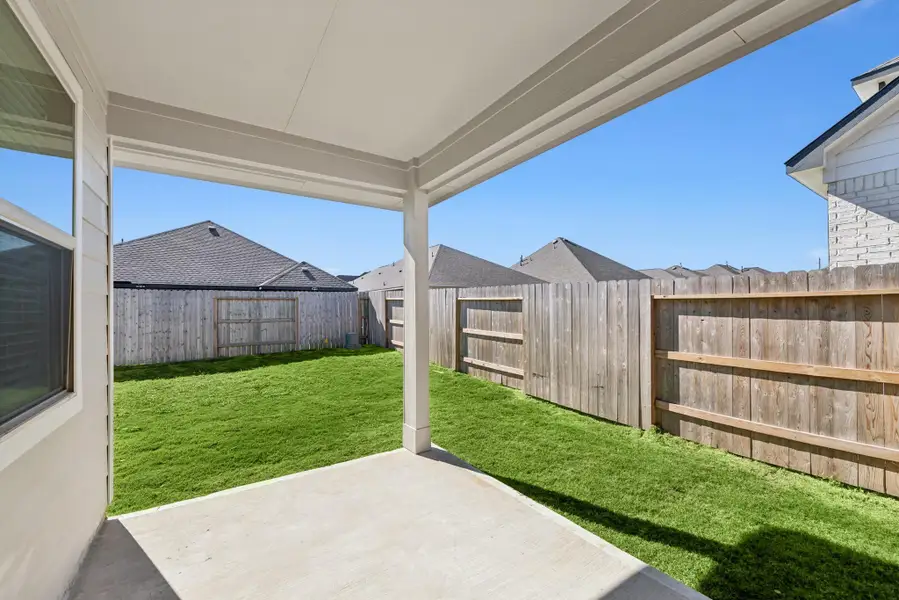 Enjoy the outdoors on the covered patio