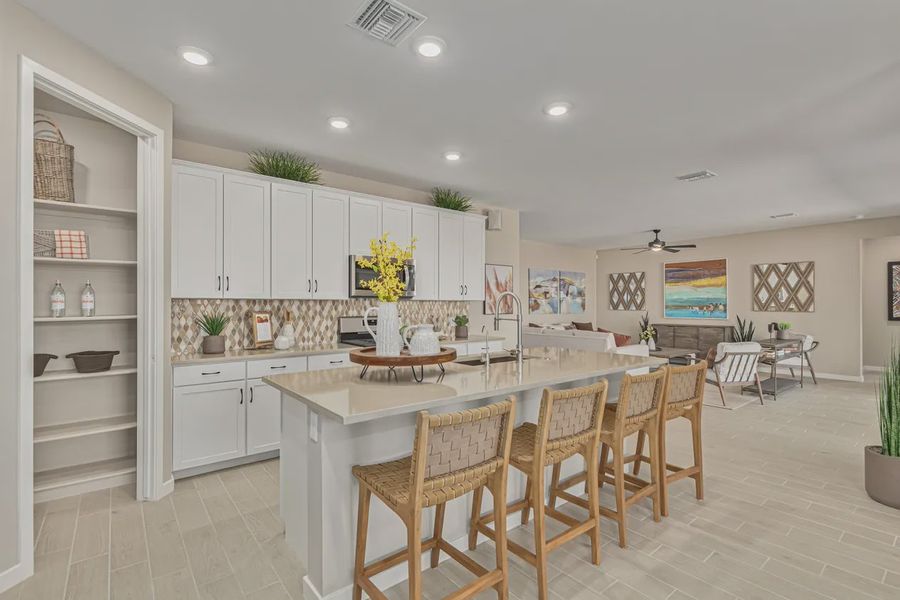 Representative furnished interior of a home built from the 2257 by Elliott Homes in Acacia at Santana, Yuma (Image 16).